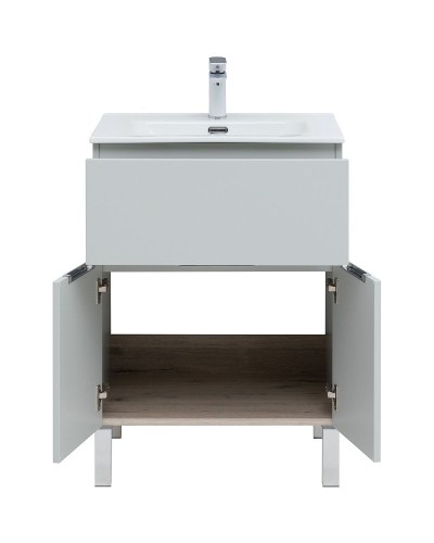 Тумба под раковину Aquanet Алвита New 60 277548 Серая матовая