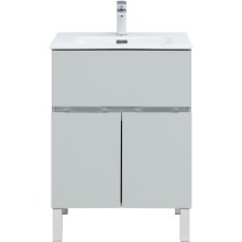 Тумба под раковину Aquanet Алвита New 60 277548 Серая матовая