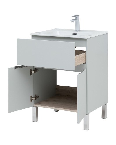 Тумба под раковину Aquanet Алвита New 60 277548 Серая матовая