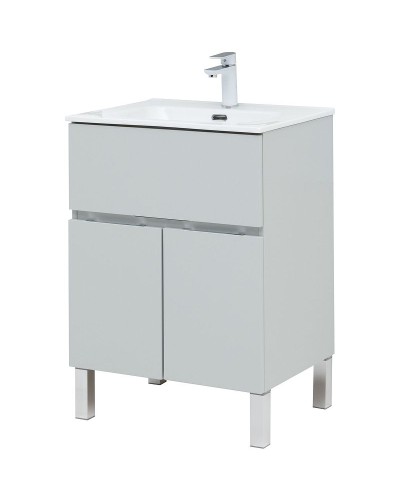 Тумба под раковину Aquanet Алвита New 60 277548 Серая матовая