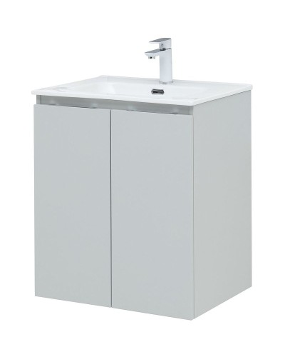 Тумба под раковину Aquanet Алвита New 60 277524 подвесная Серая матовая