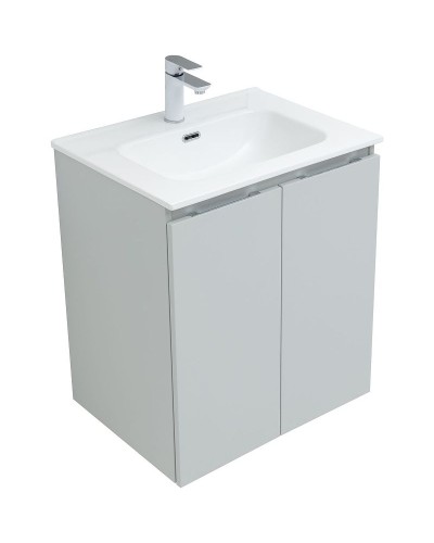 Тумба под раковину Aquanet Алвита New 60 277524 подвесная Серая матовая