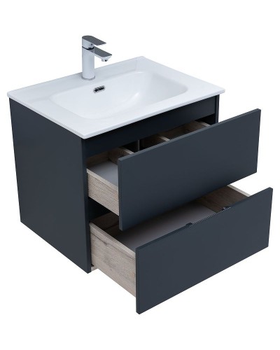 Тумба под раковину Aquanet Алвита New 60 277511 подвесная Антрацит
