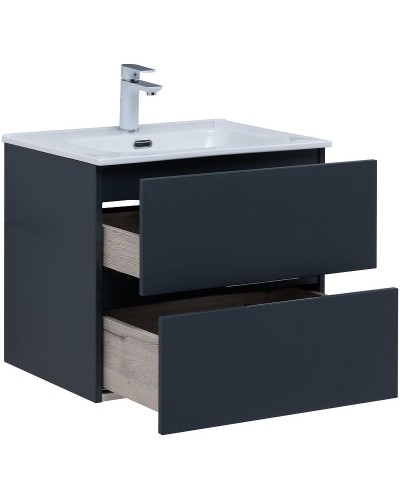 Тумба под раковину Aquanet Алвита New 60 277511 подвесная Антрацит