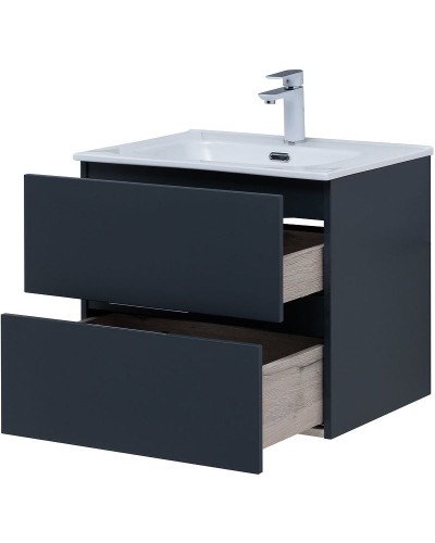 Тумба под раковину Aquanet Алвита New 60 277511 подвесная Антрацит