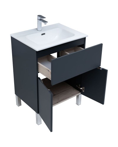 Тумба под раковину Aquanet Алвита New 60 277547 Антрацит