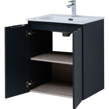 Тумба под раковину Aquanet Алвита New 60 277523 подвесная Антрацит
