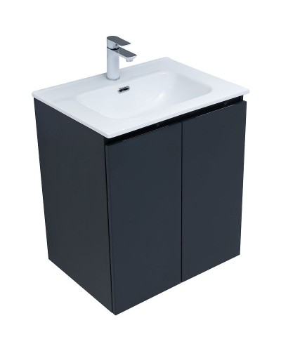 Тумба под раковину Aquanet Алвита New 60 277523 подвесная Антрацит