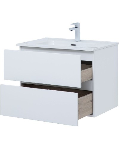 Тумба под раковину Aquanet Алвита New 70 303909 подвесная Белая матовая