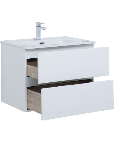 Тумба под раковину Aquanet Алвита New 70 303909 подвесная Белая матовая