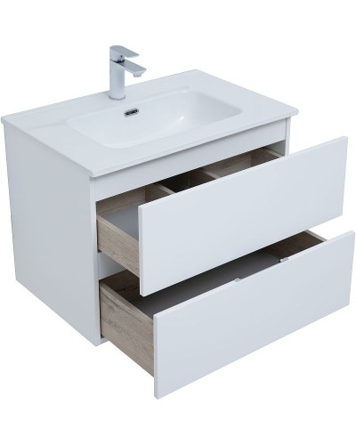 Тумба под раковину Aquanet Алвита New 70 303909 подвесная Белая матовая