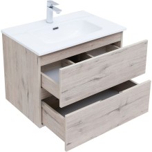 Тумба под раковину Aquanet Алвита New 70 303910 подвесная Дуб веллингтон белый