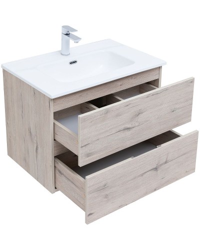 Тумба под раковину Aquanet Алвита New 70 303910 подвесная Дуб веллингтон белый