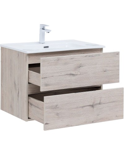 Тумба под раковину Aquanet Алвита New 70 303910 подвесная Дуб веллингтон белый