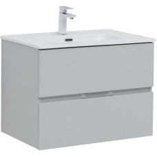 Тумба под раковину Aquanet Алвита New 70 303907 подвесная Серая матовая