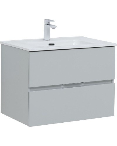 Тумба под раковину Aquanet Алвита New 70 303907 подвесная Серая матовая