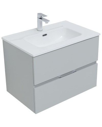 Тумба под раковину Aquanet Алвита New 70 303907 подвесная Серая матовая
