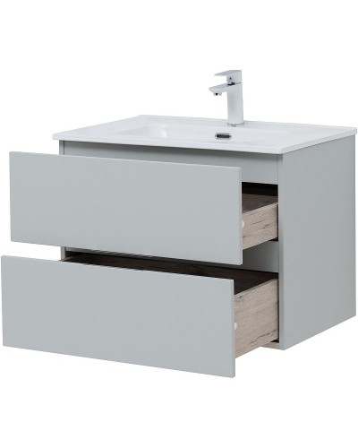 Тумба под раковину Aquanet Алвита New 70 303907 подвесная Серая матовая