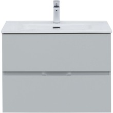 Тумба под раковину Aquanet Алвита New 70 303907 подвесная Серая матовая