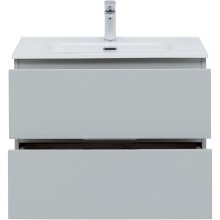 Тумба под раковину Aquanet Алвита New 70 303907 подвесная Серая матовая