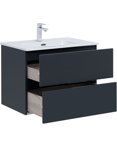 Тумба под раковину Aquanet Алвита New 70 303908 подвесная Антрацит