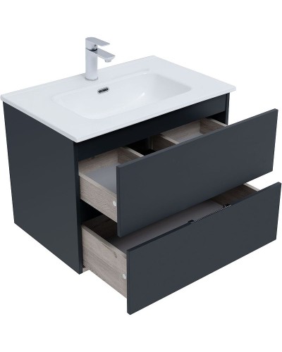 Тумба под раковину Aquanet Алвита New 70 303908 подвесная Антрацит