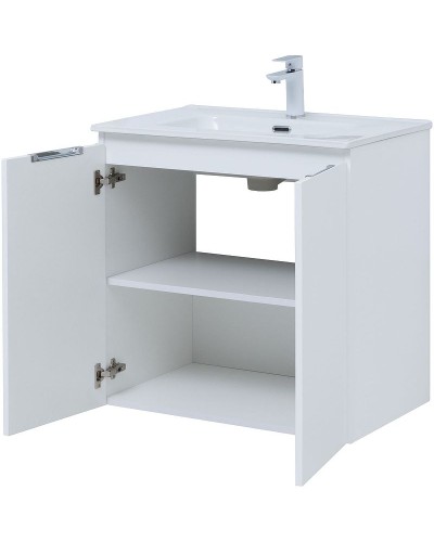 Тумба под раковину Aquanet Алвита New 70 303905 подвесная Белая матовая