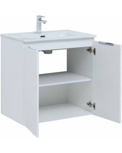 Тумба под раковину Aquanet Алвита New 70 303905 подвесная Белая матовая