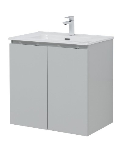 Тумба под раковину Aquanet Алвита New 70 303903 подвесная Серая матовая