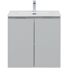 Тумба под раковину Aquanet Алвита New 70 303903 подвесная Серая матовая
