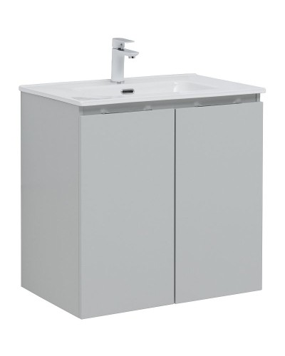 Тумба под раковину Aquanet Алвита New 70 303903 подвесная Серая матовая