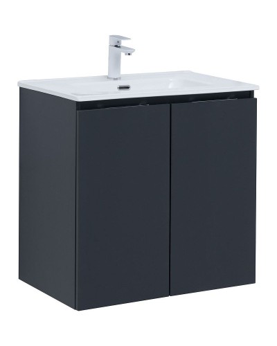 Тумба под раковину Aquanet Алвита New 70 303904 подвесная Антрацит