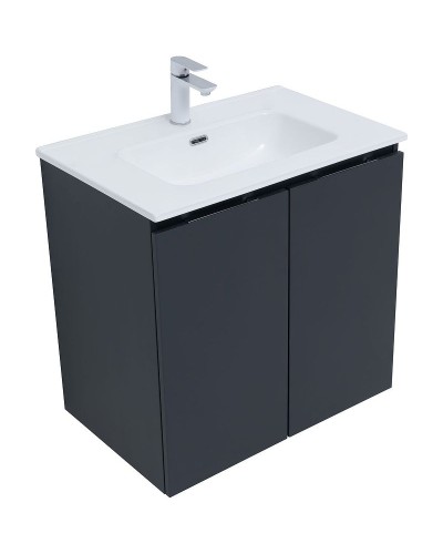 Тумба под раковину Aquanet Алвита New 70 303904 подвесная Антрацит