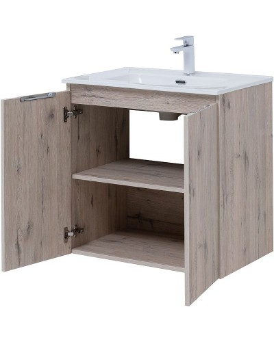 Тумба под раковину Aquanet Алвита New 70 303906 подвесная Дуб веллингтон белый
