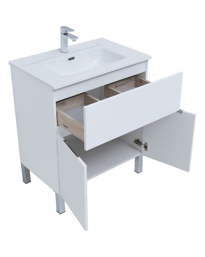 Тумба под раковину Aquanet Алвита New 70 303901 Белая матовая