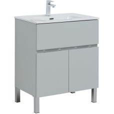 Тумба под раковину Aquanet Алвита New 70 303899 Серая матовая