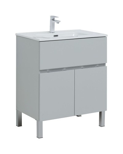 Тумба под раковину Aquanet Алвита New 70 303899 Серая матовая