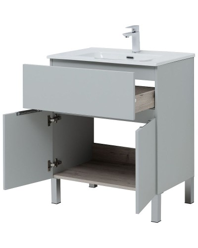 Тумба под раковину Aquanet Алвита New 70 303899 Серая матовая