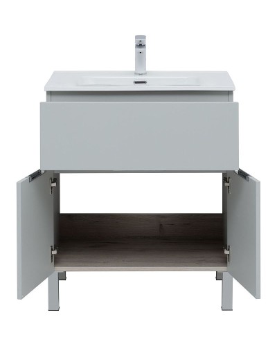 Тумба под раковину Aquanet Алвита New 70 303899 Серая матовая