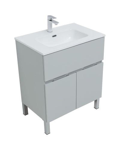 Тумба под раковину Aquanet Алвита New 70 303899 Серая матовая