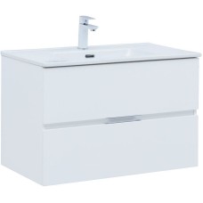Тумба под раковину Aquanet Алвита New 80 277514 подвесная Белая матовая