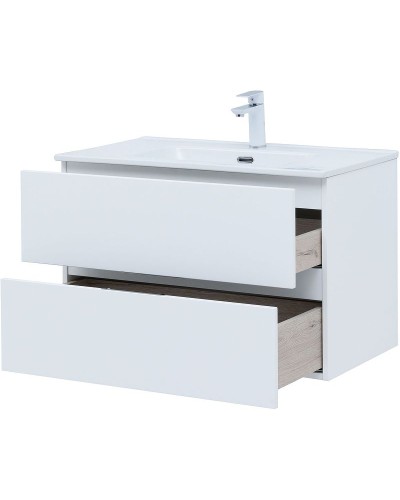 Тумба под раковину Aquanet Алвита New 80 277514 подвесная Белая матовая