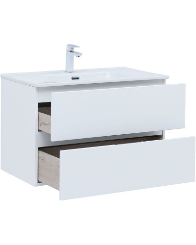 Тумба под раковину Aquanet Алвита New 80 277514 подвесная Белая матовая