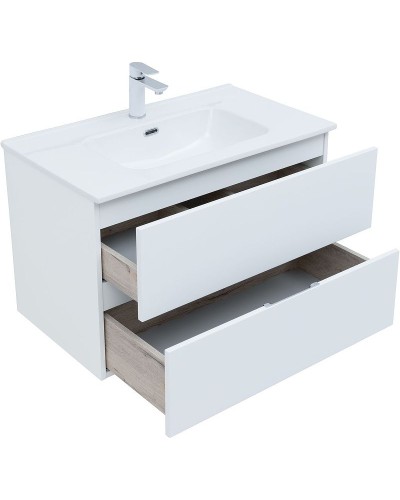 Тумба под раковину Aquanet Алвита New 80 277514 подвесная Белая матовая