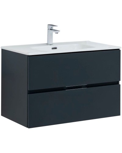 Тумба под раковину Aquanet Алвита New 80 277515 подвесная Антрацит
