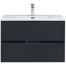 Тумба под раковину Aquanet Алвита New 80 277515 подвесная Антрацит