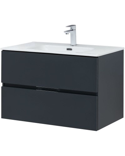Тумба под раковину Aquanet Алвита New 80 277515 подвесная Антрацит