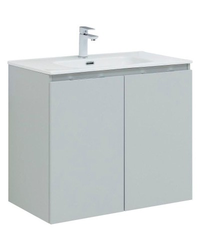 Тумба под раковину Aquanet Алвита New 80 277528 подвесная Серая матовая