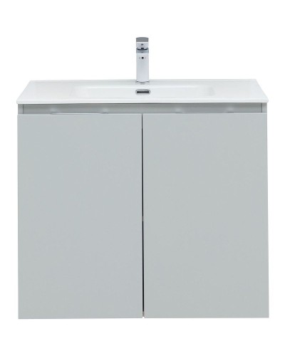 Тумба под раковину Aquanet Алвита New 80 277528 подвесная Серая матовая