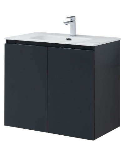 Тумба под раковину Aquanet Алвита New 80 277527 подвесная Антрацит